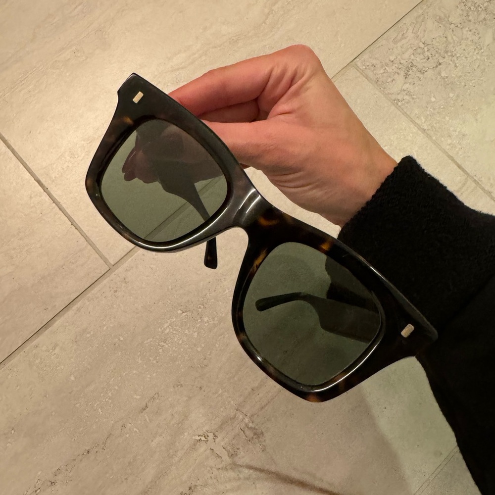 Celine Black Tortoiseshell Square Sunglasses - Picture 2 of 6